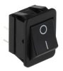 Billenő kapcsoló, szögletes, fekete, világítás nélkül, 2 körös, 2 állású, 4 láb, 21x29
