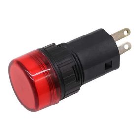   Jelzőfény, furatba szerelhető, 230V AC piros LED (furat: 20mm)