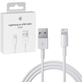   Apple Lightning to USB Cable iPhone és iPad töltőkábel, fehér, 2m