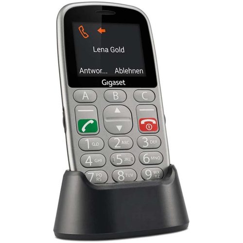 Gigaset GL390 DualSIM szürke kártyafüggetlen mobiltelefon idősek számára