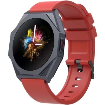   Canyon Smartwatch Otto SW-86 piros-szürke vízálló okosóra magyar menüvel