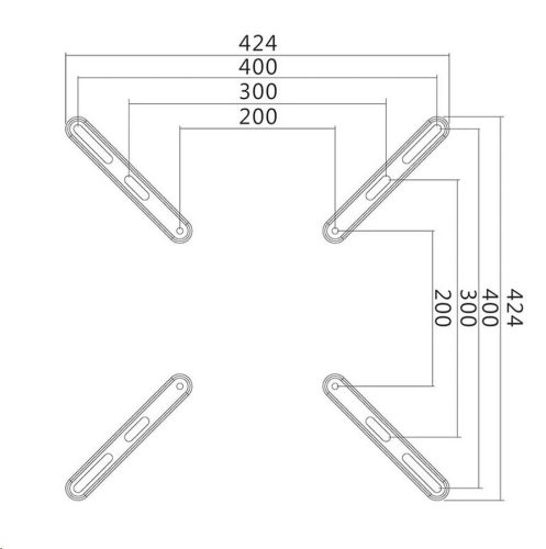 Univerzális VESA adapter fali monitor tartóhoz, TV tartóhoz, 32-55"