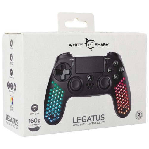 White Shark Legatus RGB Bluetooth vezeték nélküli kontroller (PS3, PS4, PC, Mobil)