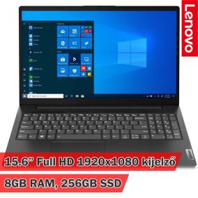   Lenovo V15 G2 15.6" fekete laptop (Intel N4500, 8GB, 256GB, Full HD)