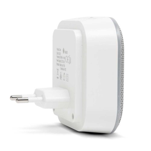 Delight Kinetic elem és vezeték nélküli konnektorba dugható csengő éjjeli fény funkcióval, 2db-os szett (fehér)