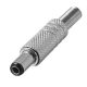 DC dugó, 5.5x2.1mm/9mm, egyenes, 1pin, fém ház