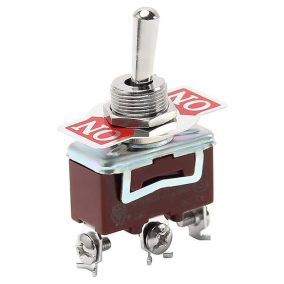   Karos kapcsoló, 2 körös, 2 állású, 3 láb, 250V 15A, visszaálló, csavaros bekötés