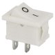 Billenő kapcsoló, szögletes, fehér, világítás nélkül, 1 körös, 2 állású, 12x19mm
