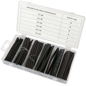   Zsugorcső készlet műanyag tárolódobozban, 100db-os, 6 féle méret