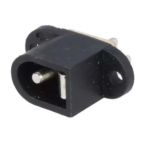 DC aljzat, beépíthető, 5.5x2.1mm, műanyag