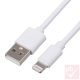 USB 2.0 A-Lightning összekötő kábel, fehér, 0.5m