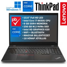  Lenovo ThinkPad T580 15.6" felújított prémium használt laptop (Core i7 8th, 8GB DDR4, 256GB M.2 SSD)