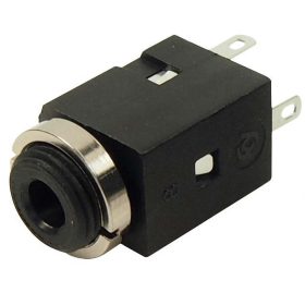   Jack aljzat, beépíthető, 3.5mm sztereó, kapcsolóval, minőségi (Cliff)