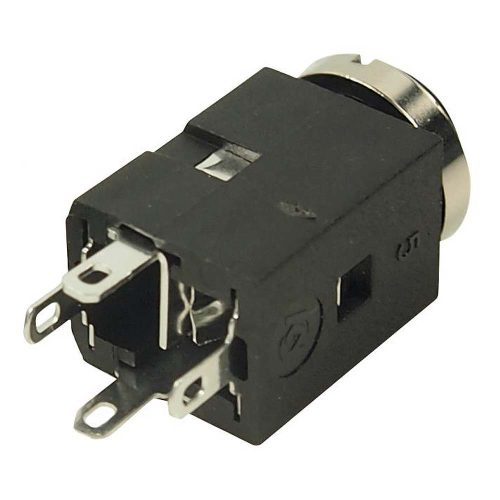 Jack aljzat, beépíthető, 3.5mm sztereó, kapcsolóval, minőségi (Cliff)