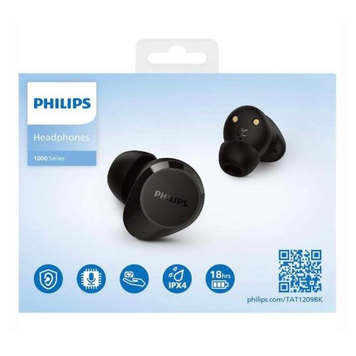 Philips 1000 Series TWS Bluetooth Headphones mikrofonos fülhallgató (fekete)