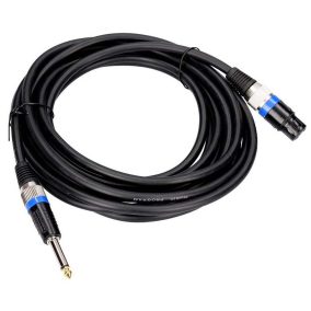   Mikrofon kábel (Jack-XLR) 10.0m (1x 6.3mm mono jack dugó - 1x XLR anya csatlakozó)