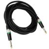 Gitár kábel, 6.3mm mono jack dugók, fém csatlakozók, gumi kábel, 5m