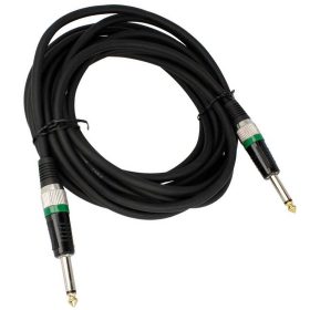   Gitár kábel, 6.3mm mono jack dugók, fém csatlakozók, gumi kábel, 5m