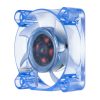 Akasa 4cm ventilátor kék LED világítással, 12V, 5000rpm, 40x40x10mm