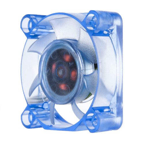 Akasa 4cm ventilátor kék LED világítással, 12V, 5000rpm, 40x40x10mm