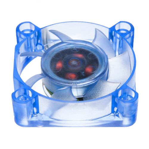Akasa 4cm ventilátor kék LED világítással, 12V, 5000rpm, 40x40x10mm
