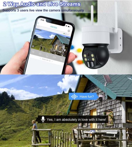 Ankway Intelligens Napelemes Biztonsági 4G SIM kártyás PTZ kültéri kamera