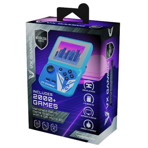 VX Gaming Nostalgia Series Handheld Retro Game Station with 4GB micro SD card