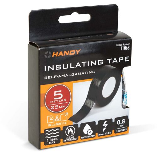 Handy önvulkanizáló szigetelőszalag 5m x 25mm, max. 25kV, fekete
