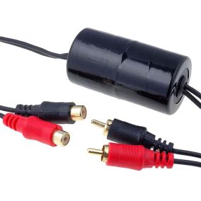   Autó hifi zavarszűrő, földhurok izolátor (2x RCA dugó / 2x RCA aljzat)