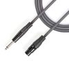 Jack-XLR kábel, minőségi, réz, szilikon, 1.5m (1x 6.3mm mono jack apa - 1x 3p. XLR anya)