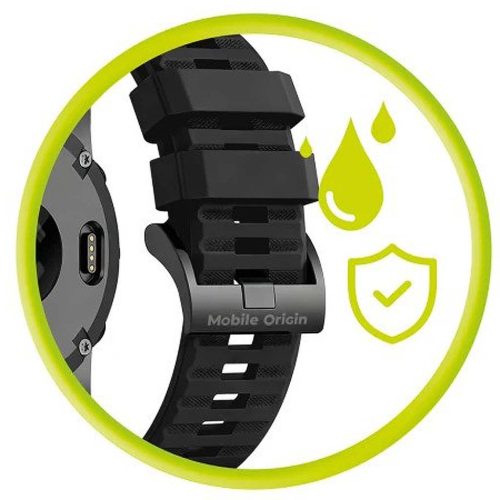 Mobile Origin okosóra szilikon szíj, QuickFit gyorszárral, fekete, 22mm