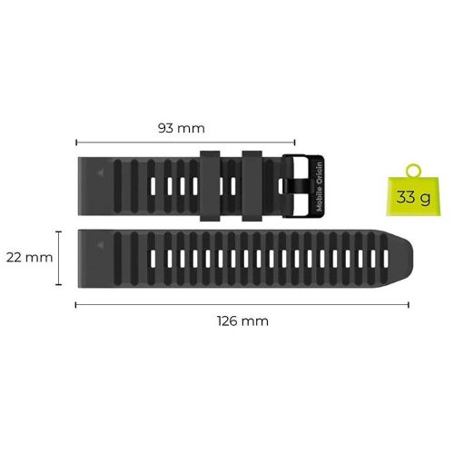 Mobile Origin okosóra szilikon szíj, QuickFit gyorszárral, fehér, 22mm