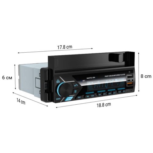 Navitel RD6 4x45W autós fejegység okostelefon tartóval, távirányítóval