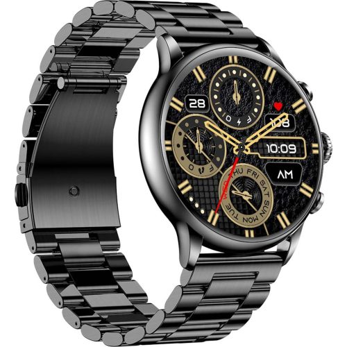 MyPhone Watch Elegant 2 Black Pearl okosóra fém szíjjal