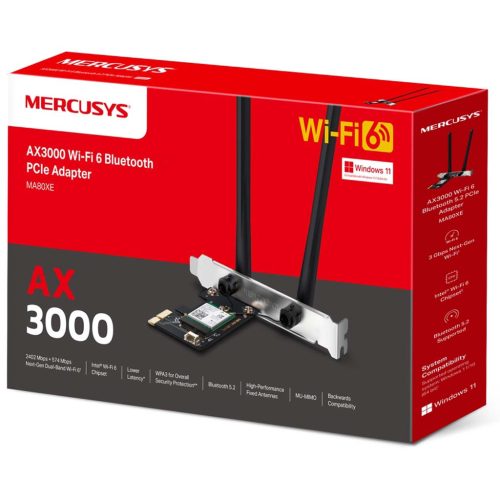 Mercusys AX3000 PCI-Express WiFi 6 adapter + Bluetooth 5.3