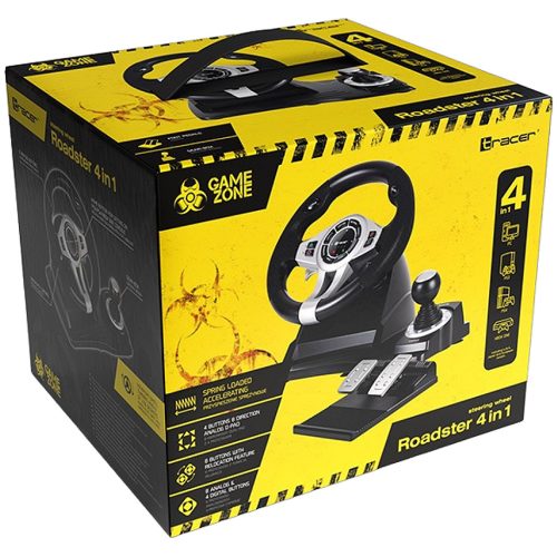 Tracer Roadster 4in1 kormány + váltókar + pedálok (PC, PS3, PS4, XBOX)