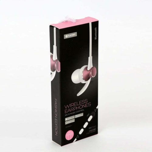 Platinet Bluetooth Wireless Earphones with micro SD slot (pink)