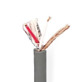 DMX audio kábel, árnyékolt, 2 eres, kerek, réz, 110 Ohm