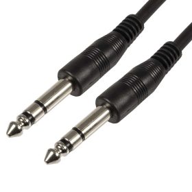 Jack összekötő kábel, 6.3mm, sztereó, PVC, 2.0m