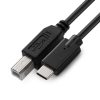 USB 2.0 C-B összekötő kábel fekete 1.0m