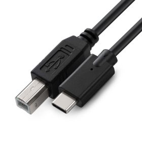 USB 2.0 C-B összekötő kábel fekete 1.0m
