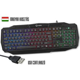   Nedis Gaming Keyboard with LED illumination gamer billentyűzet (fekete, US)