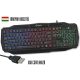 Nedis Gaming Keyboard with LED illumination gamer billentyűzet (fekete, US)