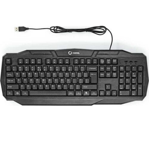 Nedis Gaming Keyboard with LED illumination gamer billentyűzet (fekete, US)