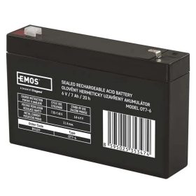   Emos OT7-6 gondozásmentes ólom-savas akkumulátor (6V 7Ah) 4.8mm saruval
