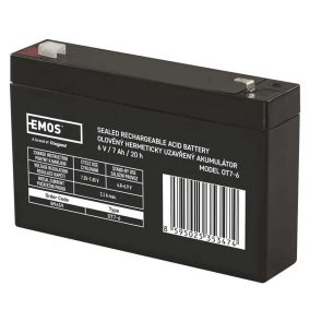   Emos OT7-6 gondozásmentes ólom-savas akkumulátor (6V 7Ah) 4.8mm saruval
