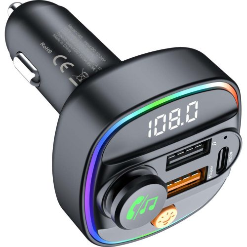 Devia Bluetooth FM transzmitter 3x USB (A+C) 30W gyorstöltővel