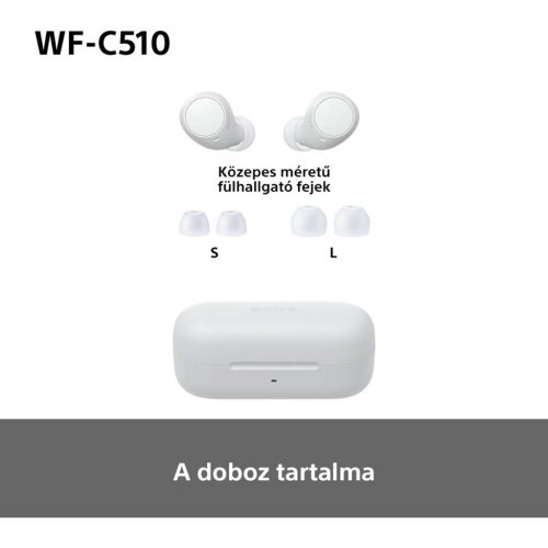 Sony WF-C510 TWS Bluetooth fülhallgató pár (fehér)