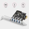 Axagon 4x USB 3.0 USB-A aljzatos PCI-Express I/O kártya