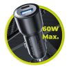 Mobile Origin 60W autós USB gyorstöltő (USB-A + USB-C) PD3.0 QC3.0